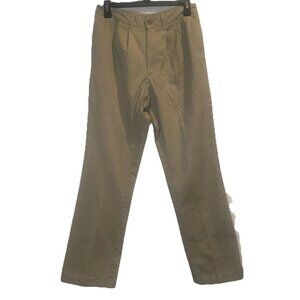 Lands End Women’s Pleated Front Khaki Tan Trouser Pants Size 6 Classic Pockets
